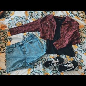 Cropped camouflage jacket